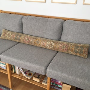 8x60 Floral Southwestern Rug Extra Long Lumbar Pillow , Bohemian Oversized Skinny Bolster Pillow , Turkish Vintage Lumbar , 7.9x59.8 Inches
