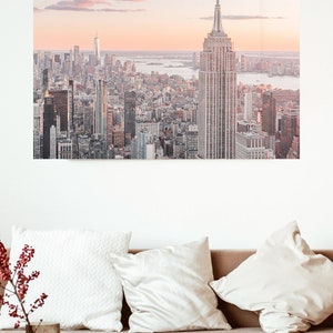 New York Sky line Digital Art Print, Empire State Building view at Sunset, Wall Decor, Home Office art image 2