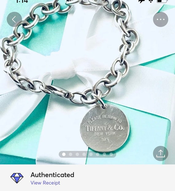 Please Return To Tiffany&Co Sterling Silver Round 