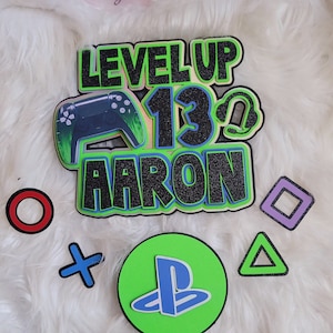 Custom Video  Control Play Cake topper, Gaming Cake topper. Gamer Cake Topper, Video game Play Control  Cake topper, Gaming birthday party