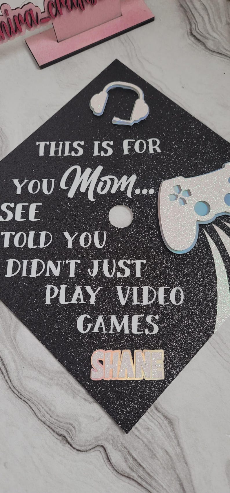 Gaming Grad Cap Personalized Gamer Graduation Cap Topper: Customizable Gaming ...