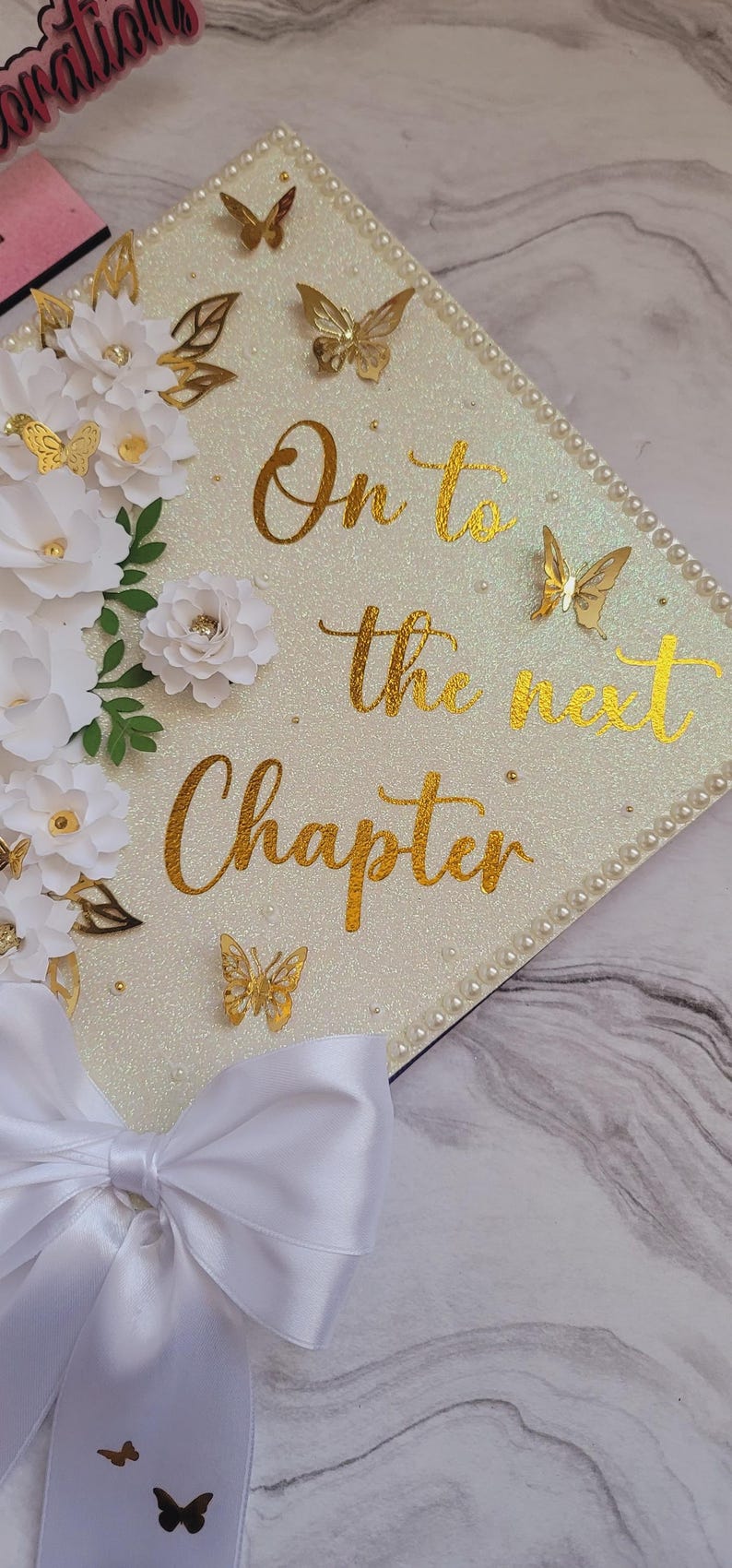 Buy Custom Graduation Cap Topper 2026 "on to the Next Chapter ...