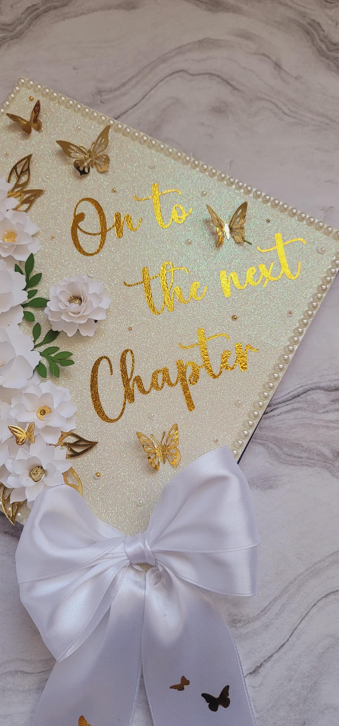 Buy Custom Graduation Cap Topper 2026 "on to the Next Chapter ...
