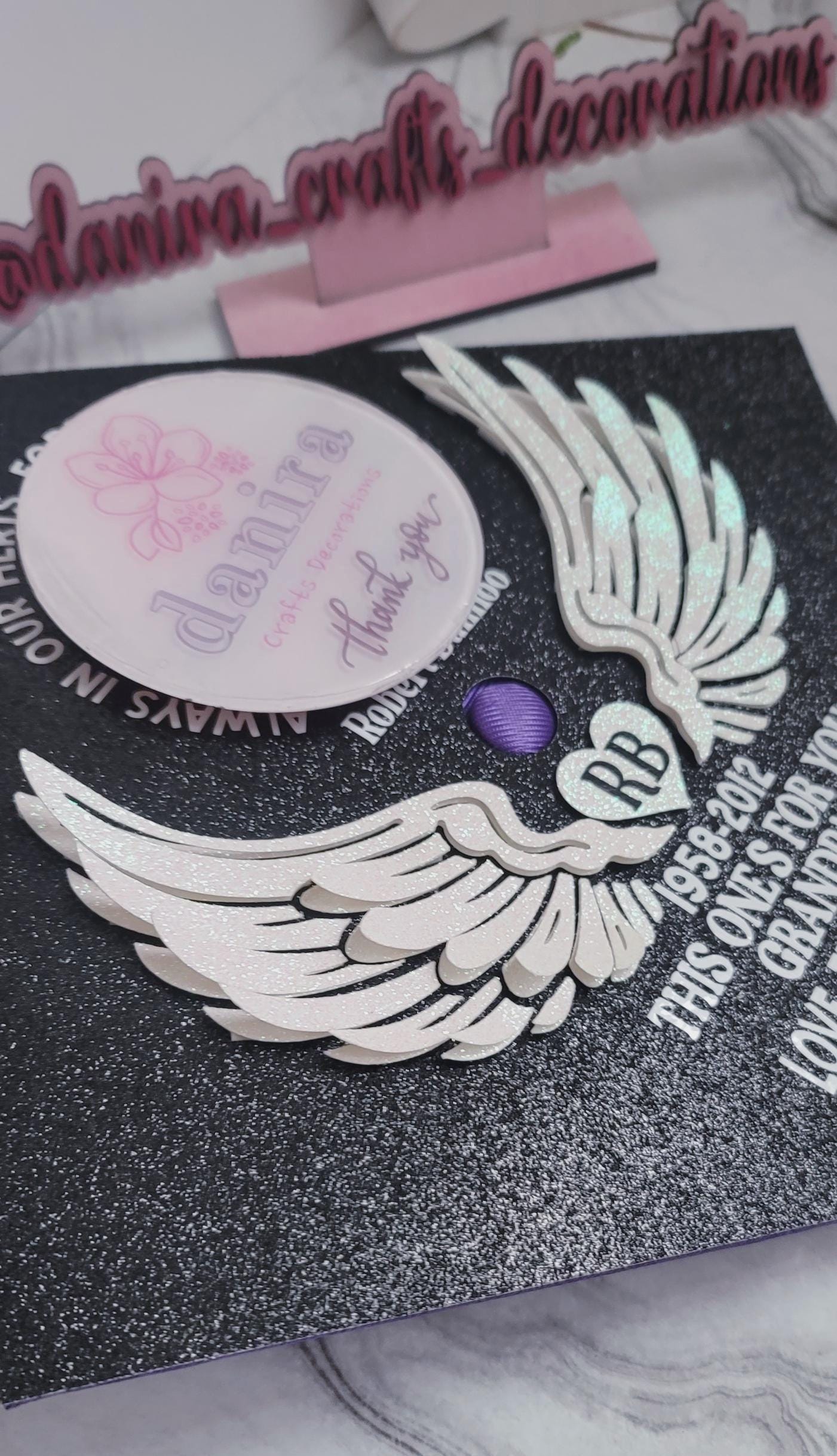 Wings Memorial Graduation Cap Topper, Custom Picture Memorial Grad Cap ...