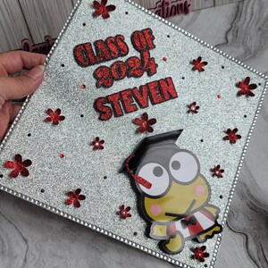 Custom Graduation Cap Frog, Grad Cap Frog, Class of 2025, High School ...