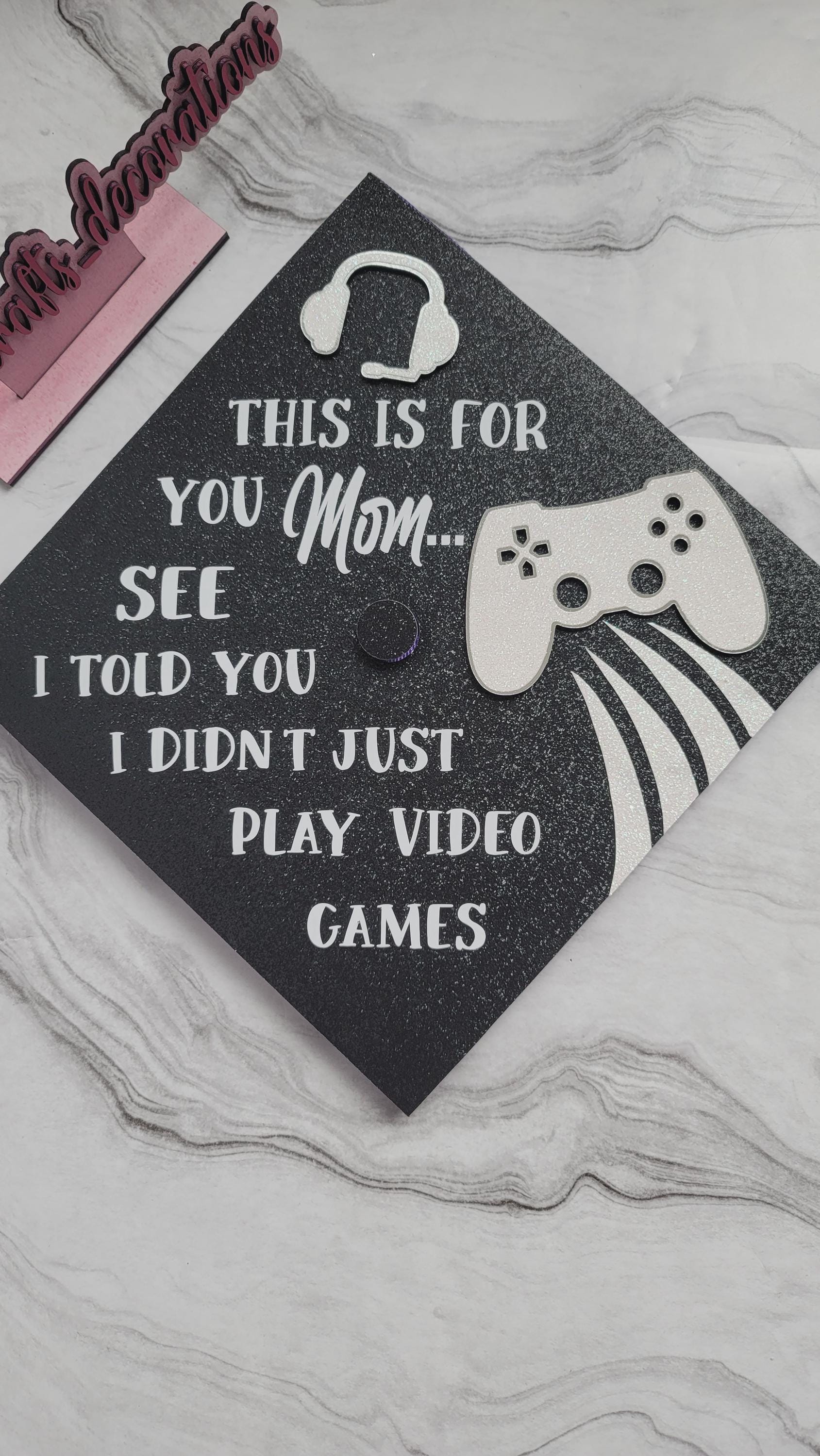 Gaming Grad Cap Personalized Gamer Graduation Cap Topper: Customizable Gaming ...