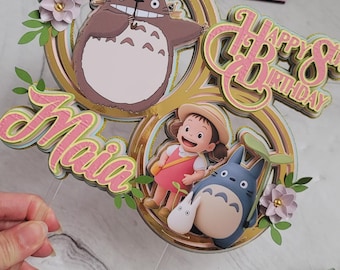 Custom Totoro Cake Topper: Personalized Anime Decoration