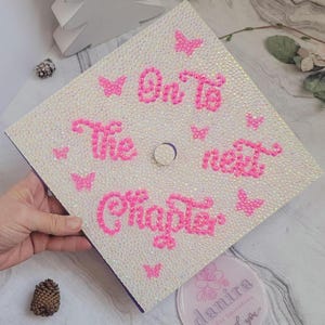 Custom Rhinestone Graduation Cap Personalized with Gems, Customize Graduation Cap, Class of 2025, Jeweled Grad Cap,  Graduation Cap Jewels