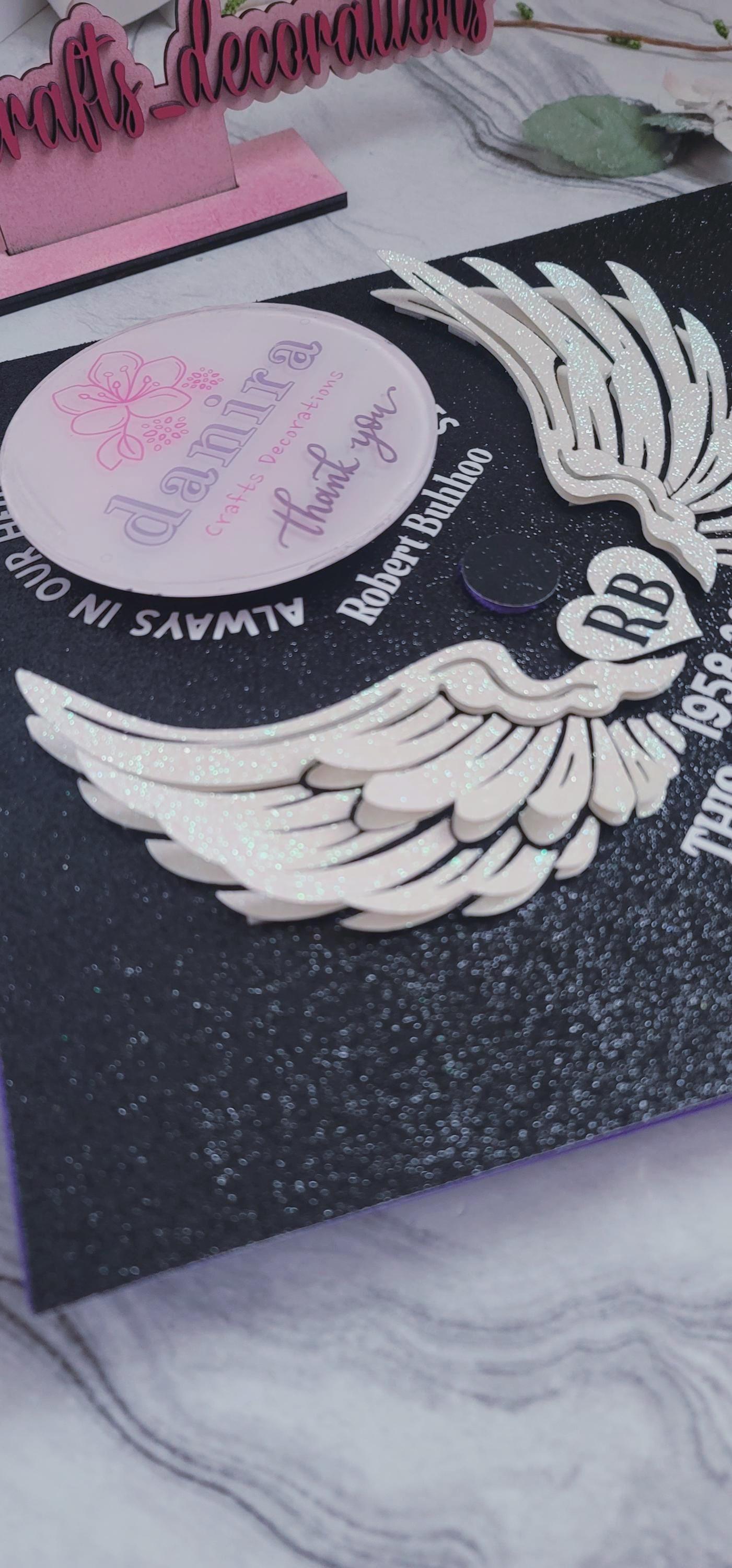 Wings Memorial Graduation Cap Topper, Custom Picture Memorial Grad Cap ...