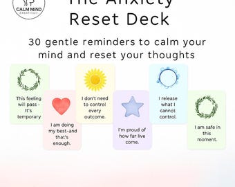 Anxiety Relief Cards / Positive Affirmations for Daily Positivity