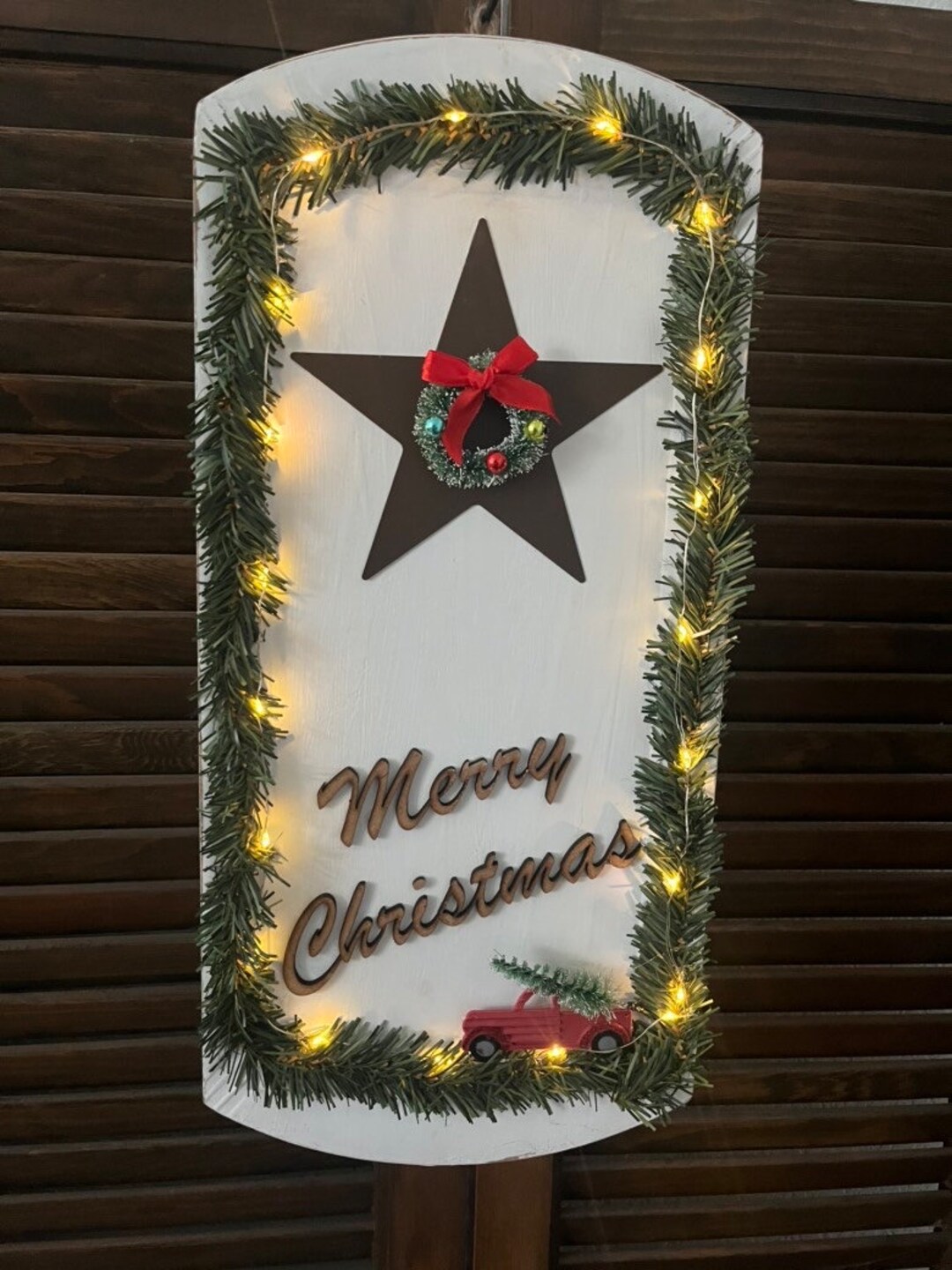 Merry Christmas Lighted Sign/unique Lighted Christmas Decor Etsy Merry Christmas Lighted Sign