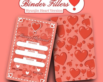 Carpeta de tarjetas fotográficas de Kpop de Hyunjin Heart (descarga digital)