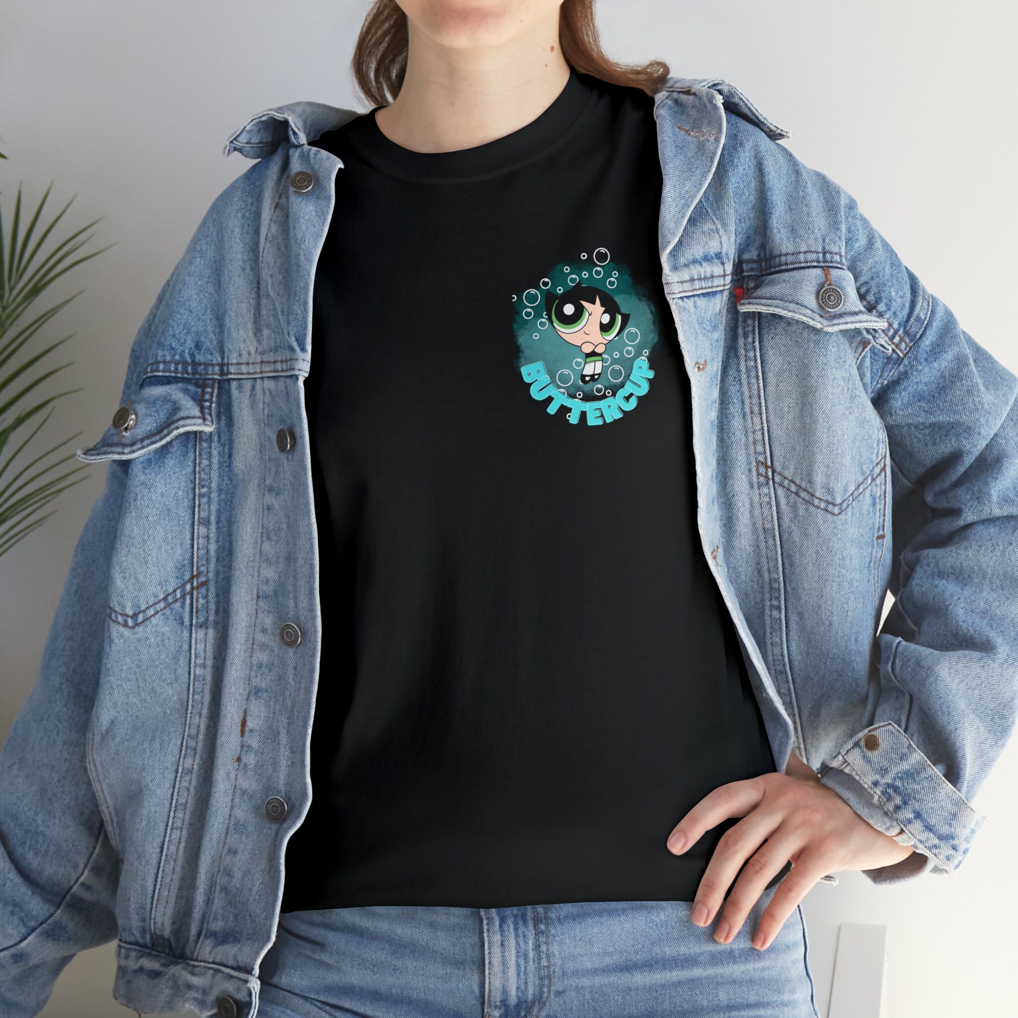 バターカップ パワパフガールズ Tシャツ：レトロ カートゥーン 