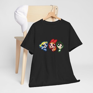 Powerpuff Girls Tee, Cartoon Network 90s Kids Unisex Shirt - Retro Cartoon Tee, 90s Kids T-Shirt, PPG Fan Shirt, Cartoon Network Tee,