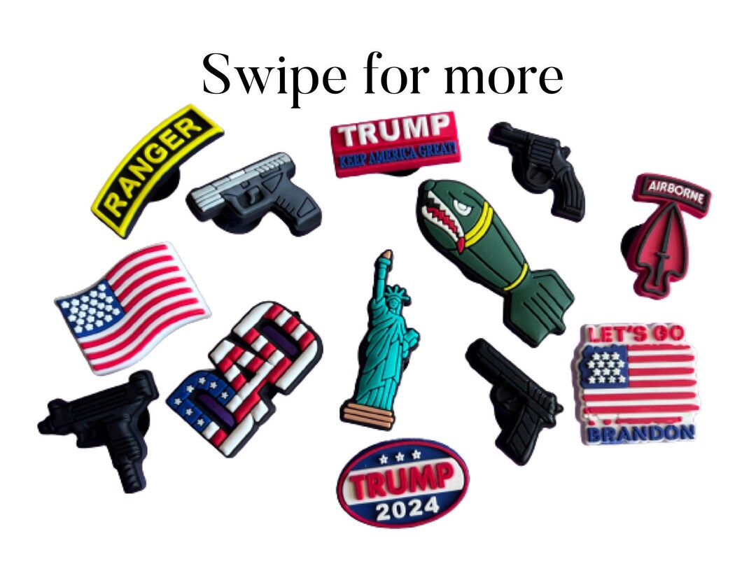 Patriotic Croc Charms Trump 2024 Jibbitz Military Croc Etsy