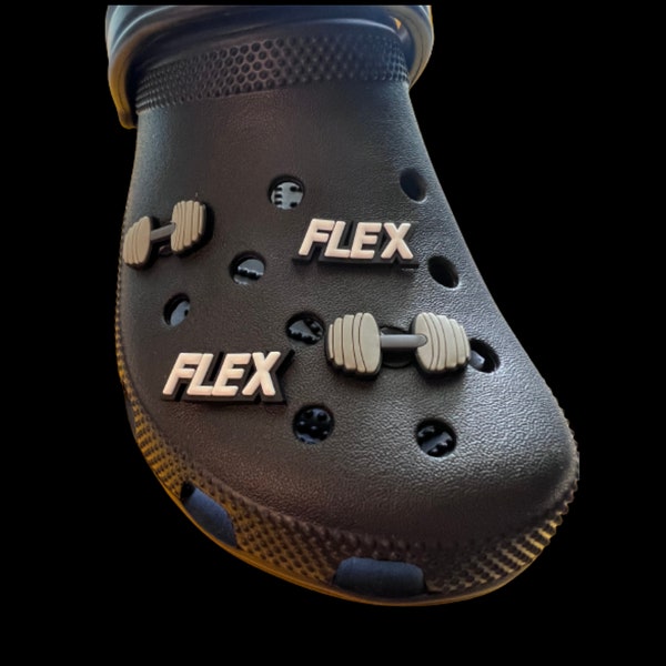 FLEX Croc Charm | Weight Croc Charm | Fitness Lovers Croc Charms