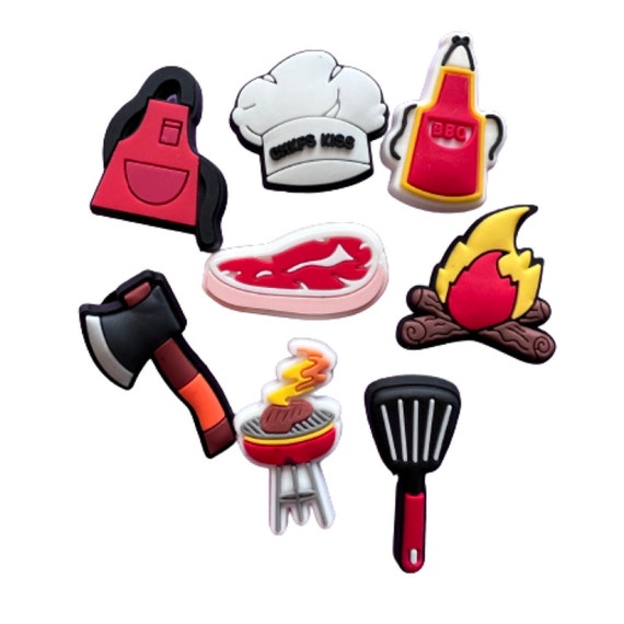 BBQ Lovers Croc Charms Cook Out Croc Charms Chef Lovers Croc