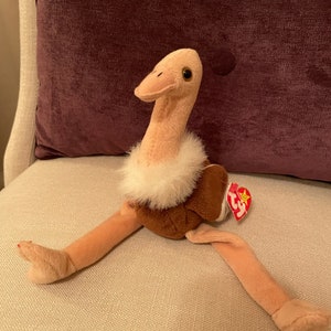 Ostrich Beanie Baby 1997 with errors