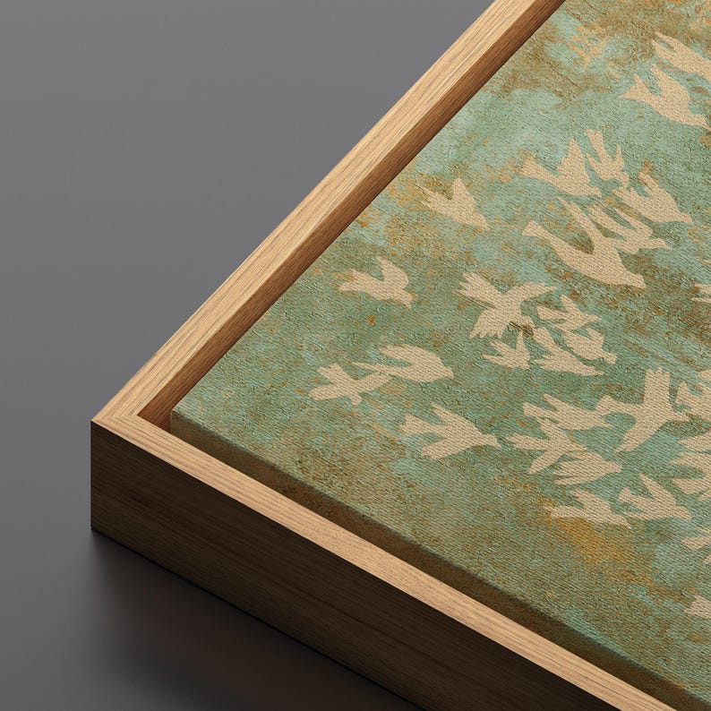 Framed Canvas Large Wall Art Prints Abstract Green Sarah Atkinson in