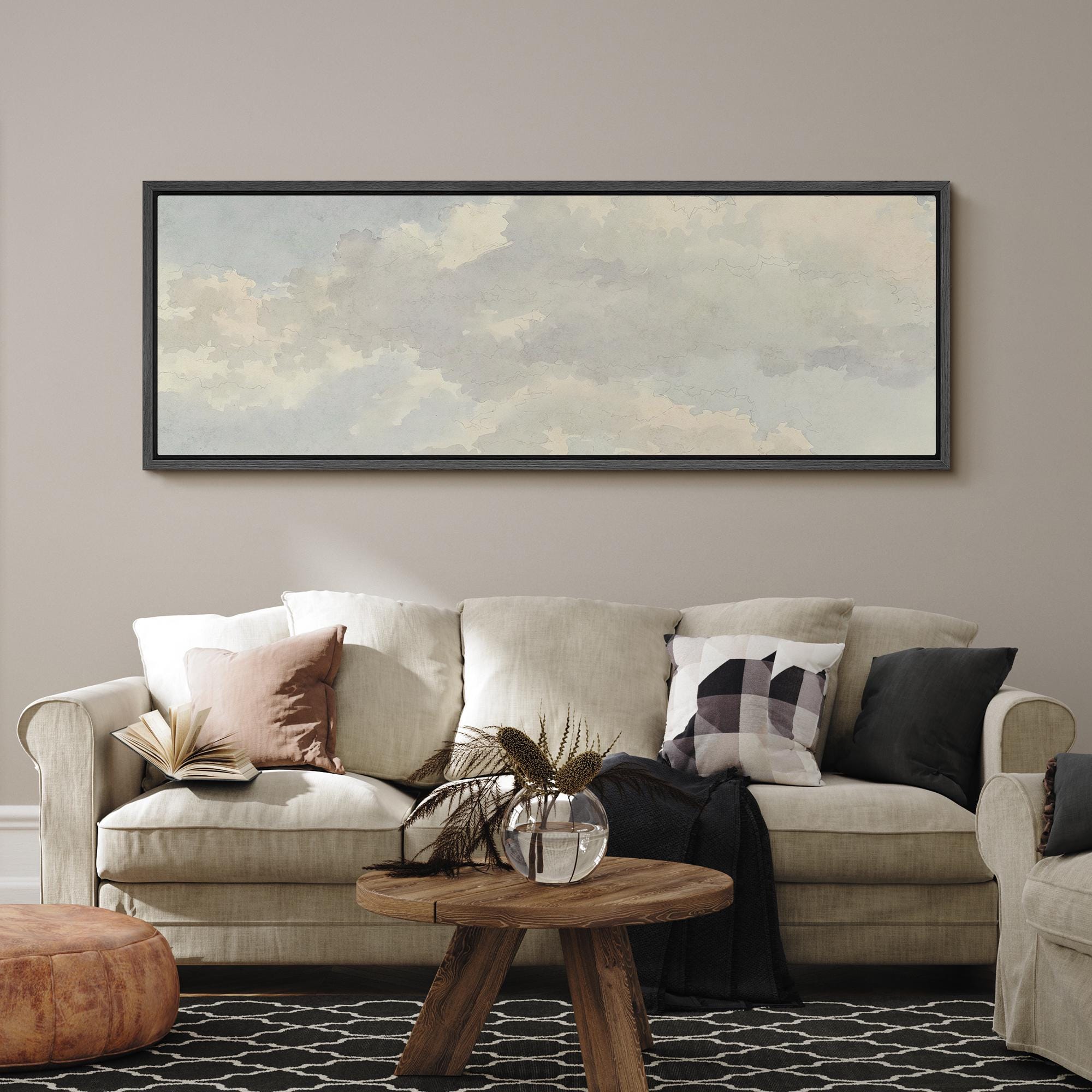 Framed Canvas Large Wall Art Prints Abstract Cloud Painting Printed ...