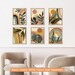 Framed Canvas Wall Art Set of 3 Geometric Beige Spiral Wave Mid Century ...