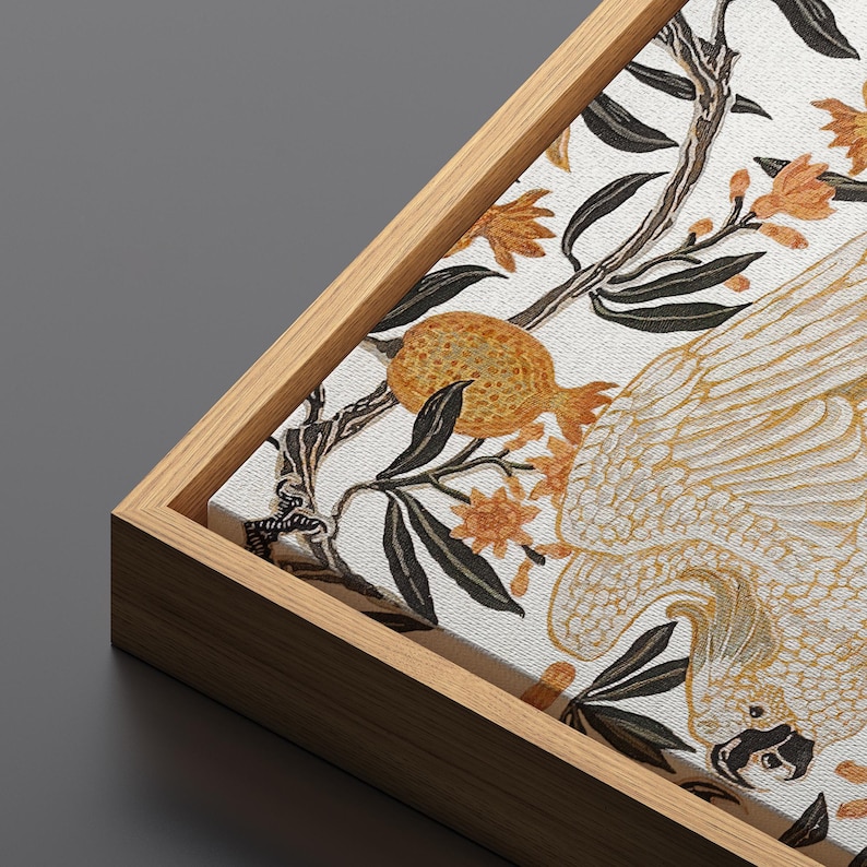 Framed Canvas Wall Art Abstract Wildflower Floral Birds Large Wall