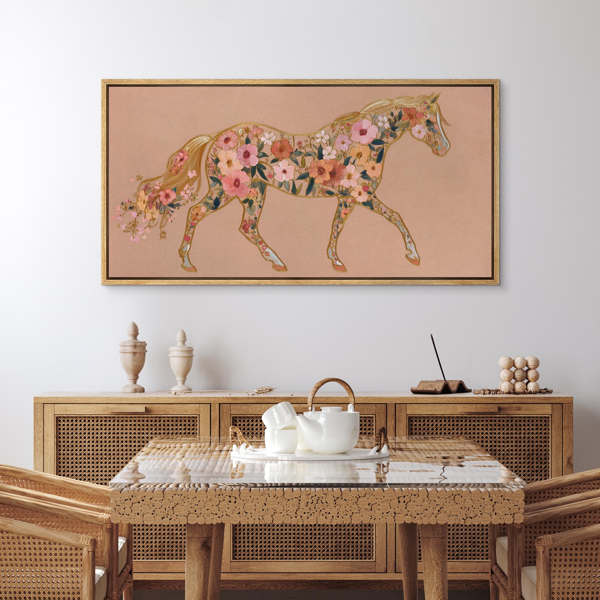 Gold Framed Horse Art - Etsy