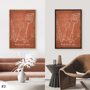 Kitchen Decor, Minimalist Wall Art, Mid-century Modern, Abstract ...