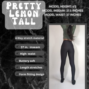  Side Pockets,Extra Tall Womens Yoga Workout Leggings Extra  Long Active Pants,36,Black,Size XL