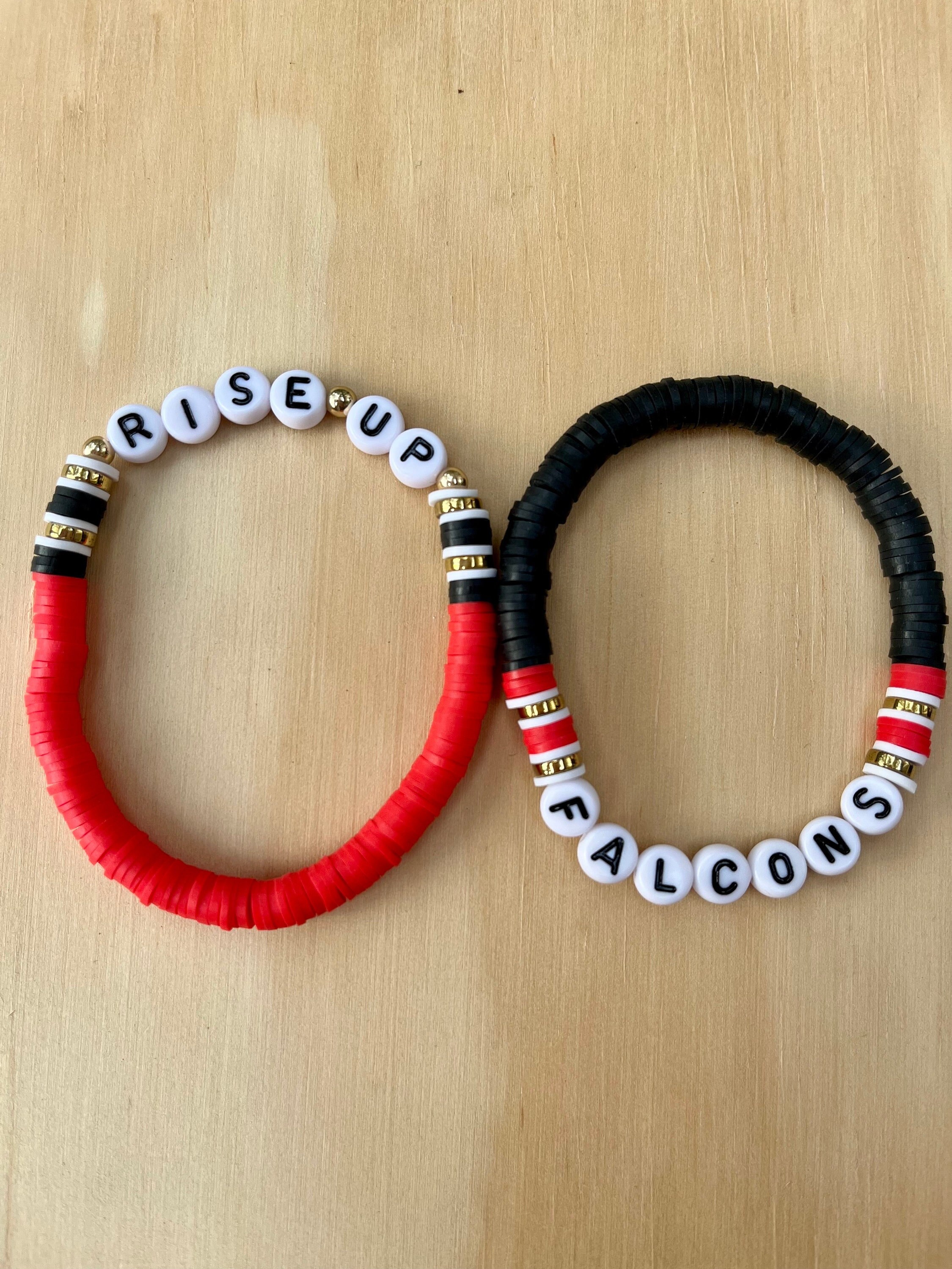 Silicone Focal Beads DIY Beadable Pens Atlanta Falcons 3 Pieces