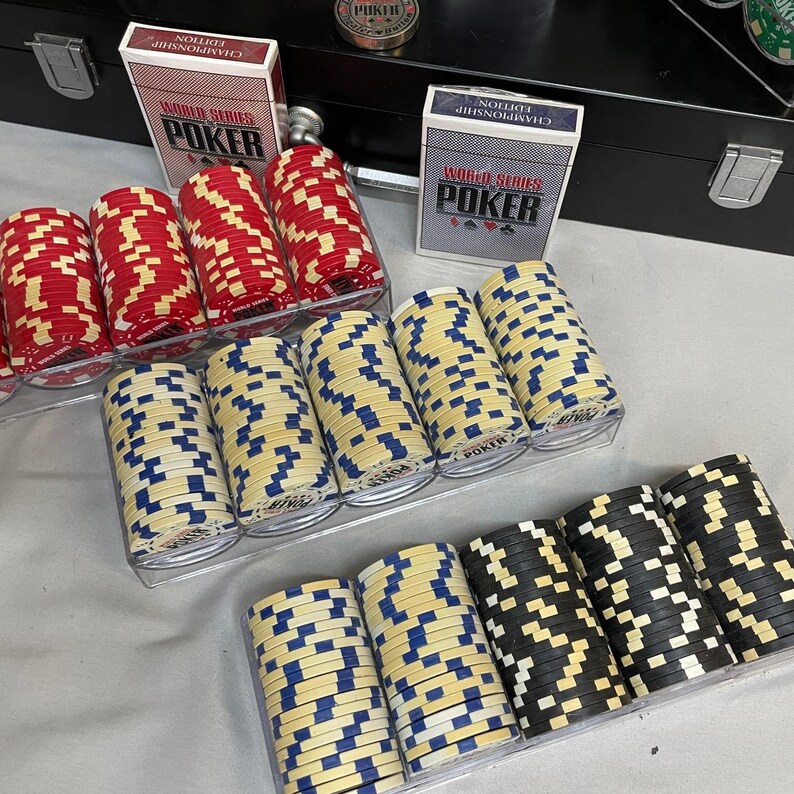 World Series of Poker (WSOP) Professional 500-piece Poker Chip Set With ...