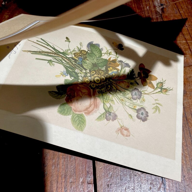 Vintage Pair of Jean Louis Prevost Botanical Framed & Matted Prints - Etsy