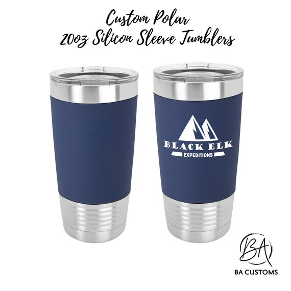20oz Stainless Steel Tumblers with Removable Silicone Sleeve