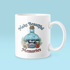 Coffee Mug, Ocean Coffee Mug, Beach Mug, Beach Gift, Nature Mug, White 11 oz Ceramic, Gift for Her or Him, Free Shipping