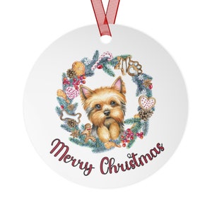 Christmas Ornament, Yorkie Christmas Ornament, Dog Lover Gift, Yorky Gift,  Dog Christmas Ornament, Holiday Decor,  Free Shipping