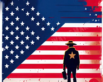 Patriotic Clipart, American Flag Art (Digital Download)