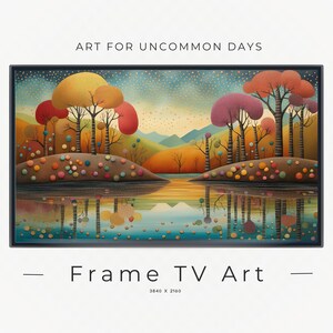 Samsung Frame TV Art • Fall Landscape Art • Digital Download • Autumn Wall Art for the Frame TV • Living Room Art