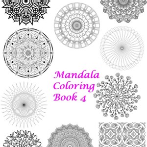 Book 4 - Mandala Coloring pages - download & print - 10 pages