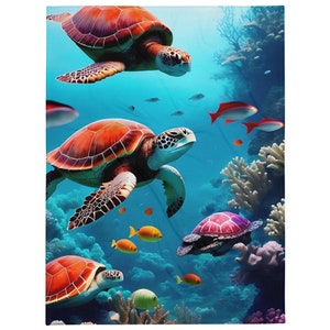 Sea Turtle Throw Blanket