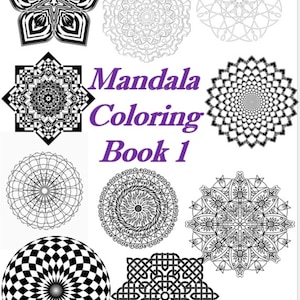 Book 1 - Mandala Coloring pages - download & print - 10 pages