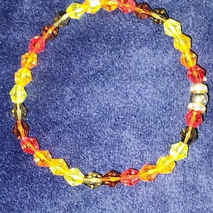 Fall Colors Stretch Bracelet – Handmade Acrylic Beads, Autumn Jewelry for Women, Custom Artisan Gift, Unique Accessory, Free Shipping