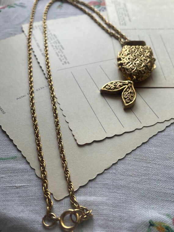 Max Factor Articulated Fish Solid Perfume Pendant… - image 7