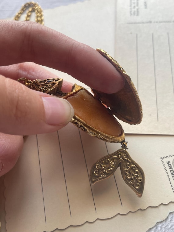 Max Factor Articulated Fish Solid Perfume Pendant… - image 6