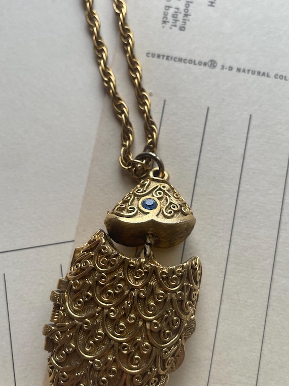 Max Factor Articulated Fish Solid Perfume Pendant… - image 9