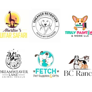 Création de logo de chien, logo d'animal de compagnie, création de logo professionnel, logo de salon pour animaux de compagnie, logo de vétérinaire, logo d'animalerie, logo personnalisé pour votre entreprise, logo d'animal