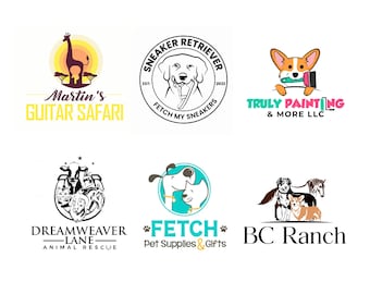 Dog Logo Design, Pet Logo, Professional Logo Design, Pet Salon Logo,Veterinary Logo, Pet Shop Logo,Custom Logo For Your Business,Animal Logo