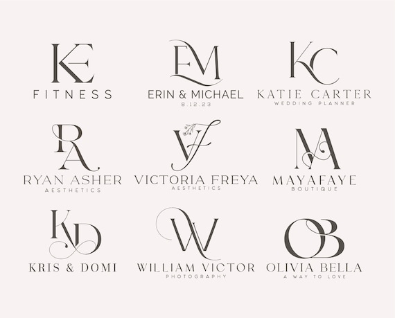 Initial letter EM wedding monogram logo design inspiration in 2023