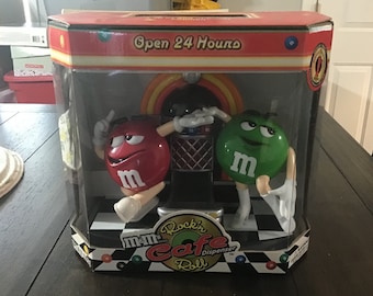 NOS Vintage M&m's Rock'n Roll Cafe Jukebox Candy Dispenser Red