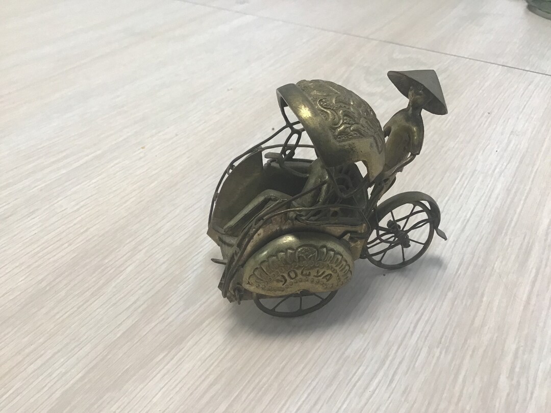 Antique Brass Rickshaw Figure - Etsy