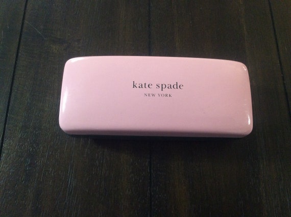 Kate Spade Glasses Case Pink Green Hard Shell + Cloth Kate Spade New York -  NEW